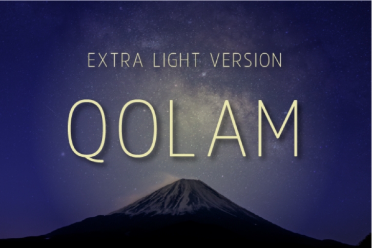 Qolam Extra Light font preview