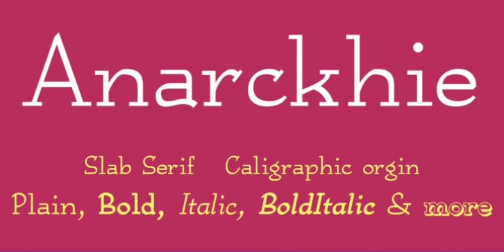Anarckhie font preview