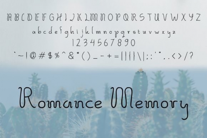 Romance Memory font preview