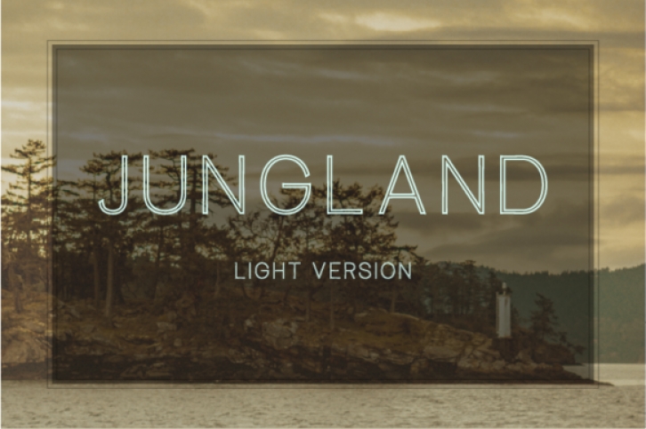 Jungland Outline Light font preview