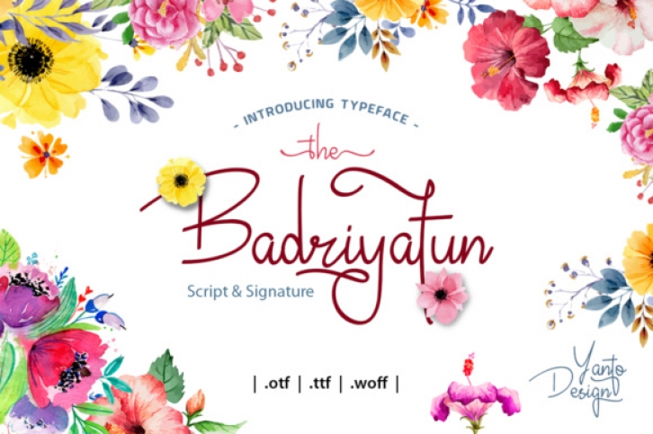 Badriyatun Script font preview