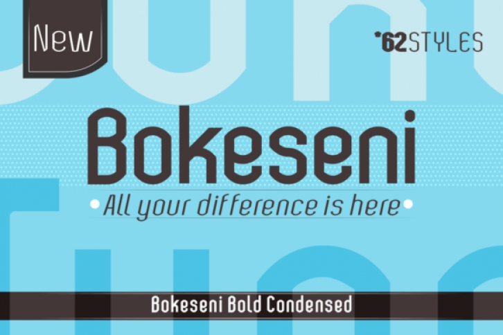 Bokeseni Bold Condensed font preview