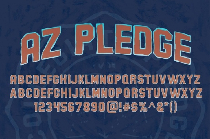 AZ Pledge font preview