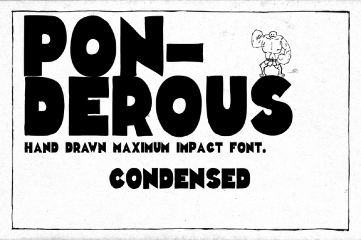 Ponderous Condensed font preview