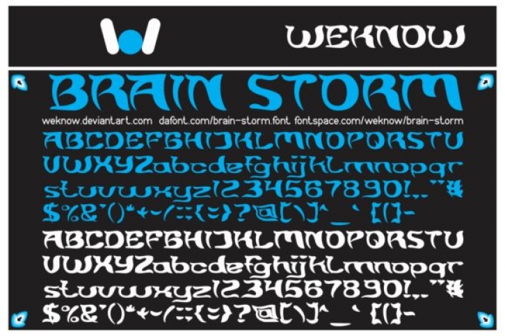 Brain Storm font preview