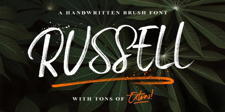 Russell Brush Script font preview