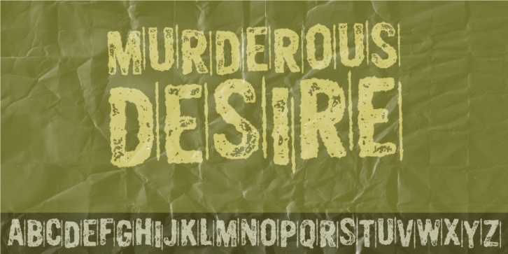 Murderous Desire font preview