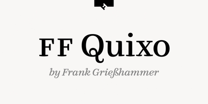 FF Quixo font preview