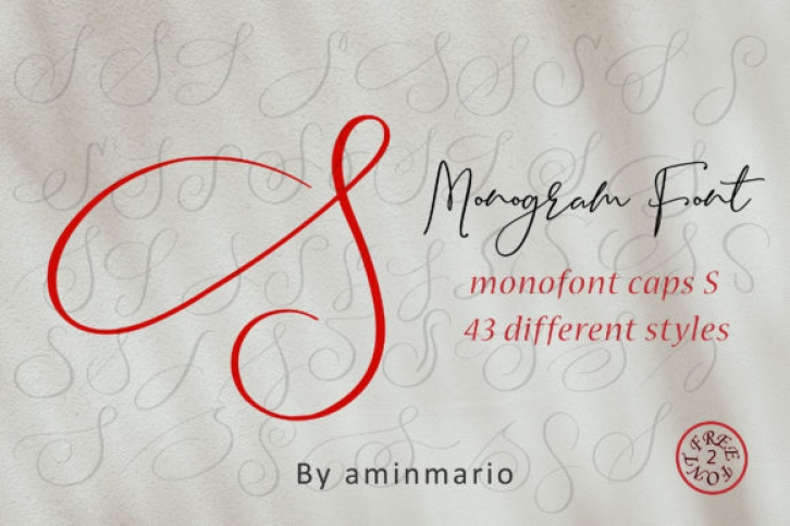 Monogram S | Monofont Caps S font preview