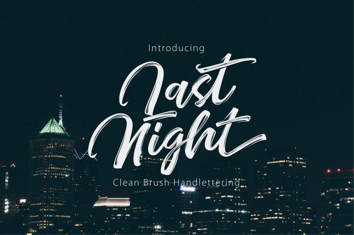 Last Night font preview