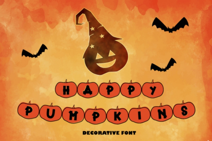 Happy Pumpkins font preview