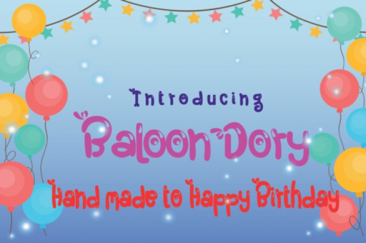 Baloon Dory font preview