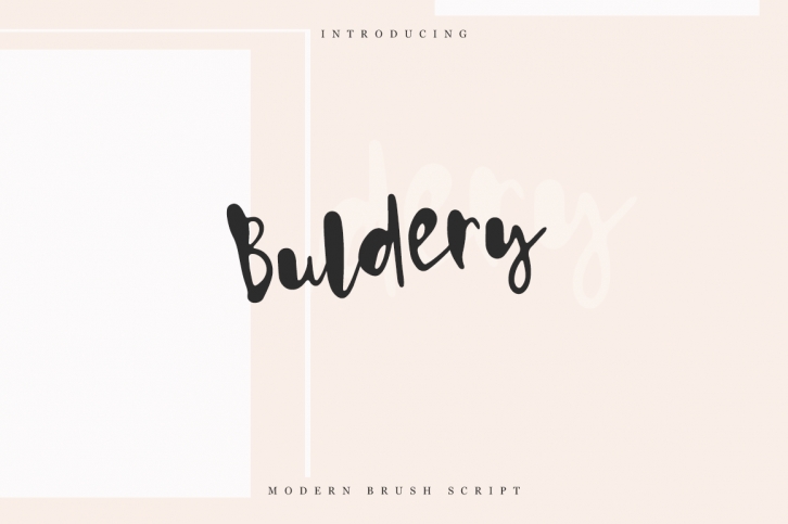 Buldery font preview