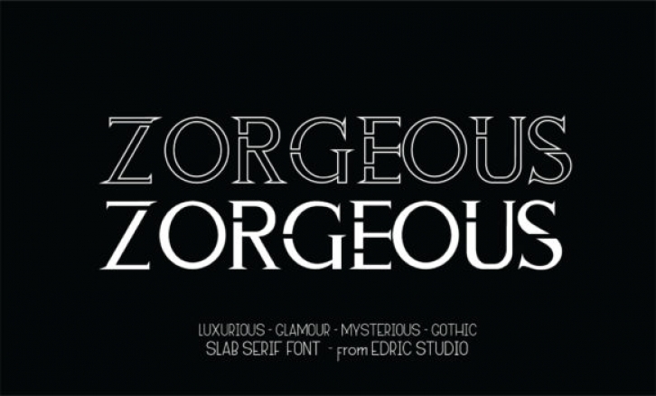 Zorgeous font preview