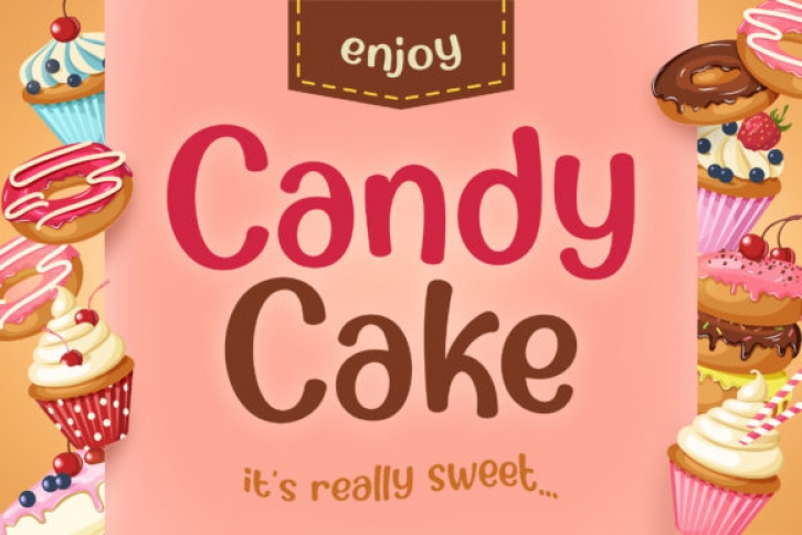Candy Cake font preview