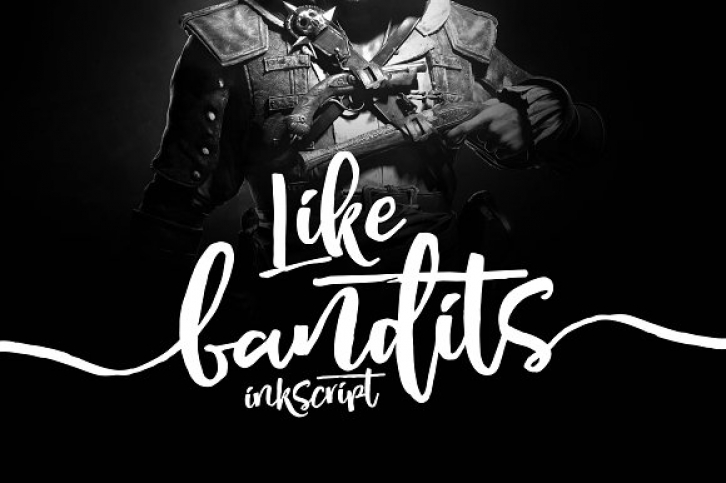 Like Bandits Ink font preview