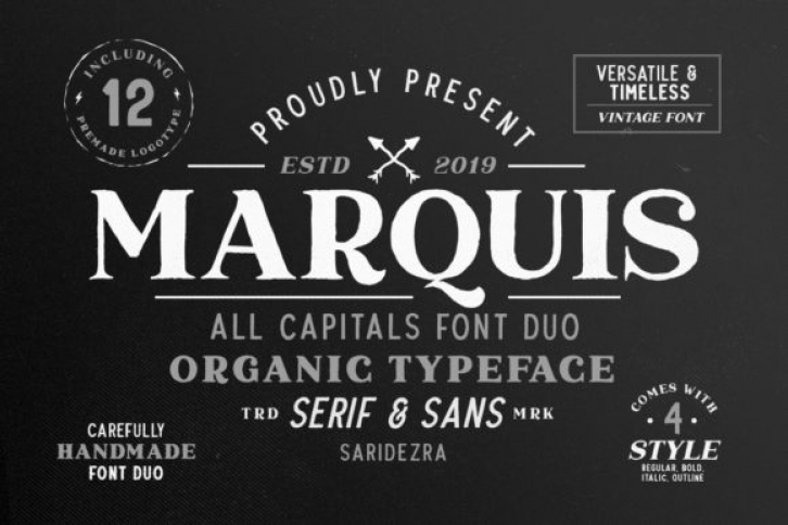 Marquis Duo font preview