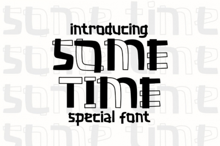 Some Time font preview