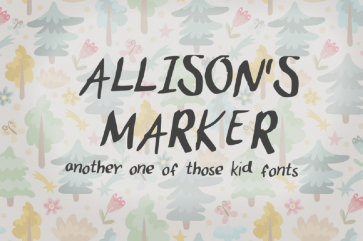 Allison's Marker font preview