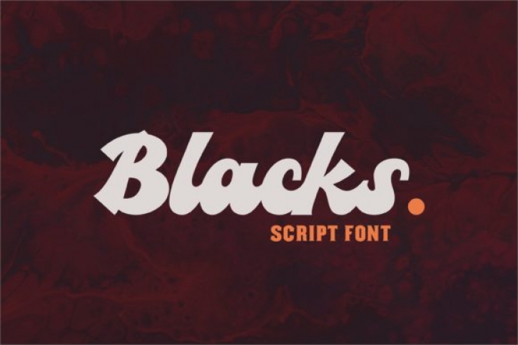 Blacks font preview