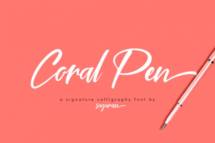 Coral Pen Script font preview
