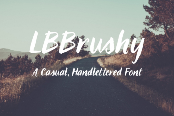 LBBrushy font preview