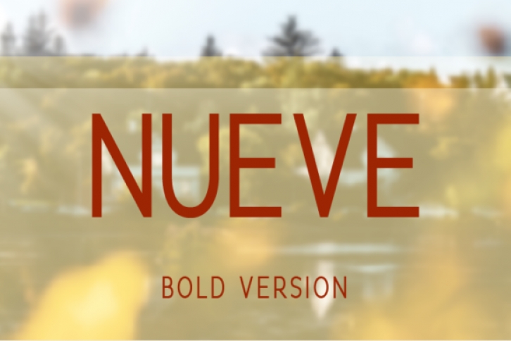 Nueve Bold font preview