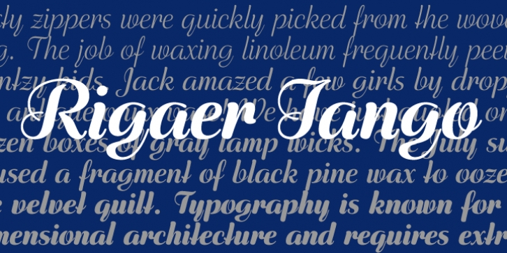 Rigaer Tango Pro font preview