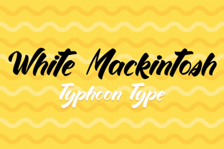 White Mackintosh font preview