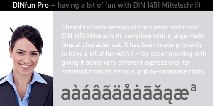 DINfun Pro Plain font preview