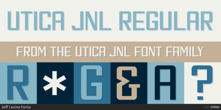 Utica JNL font preview