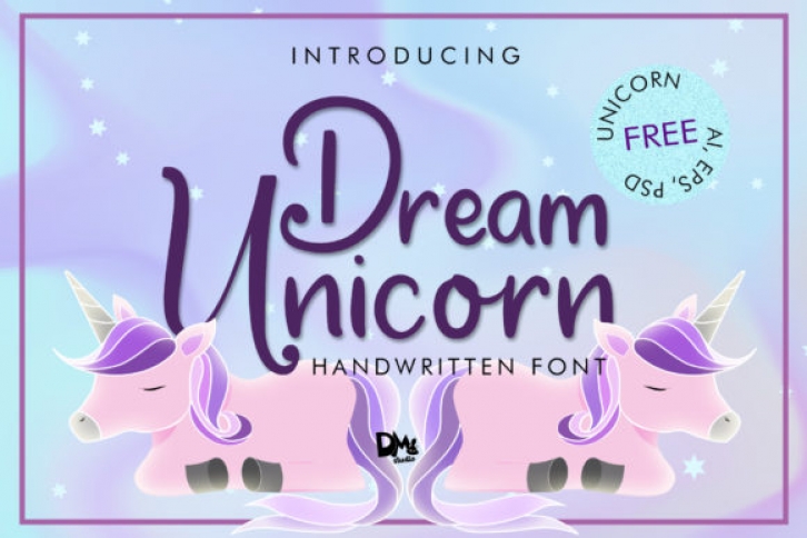 Dream Unicorn font preview