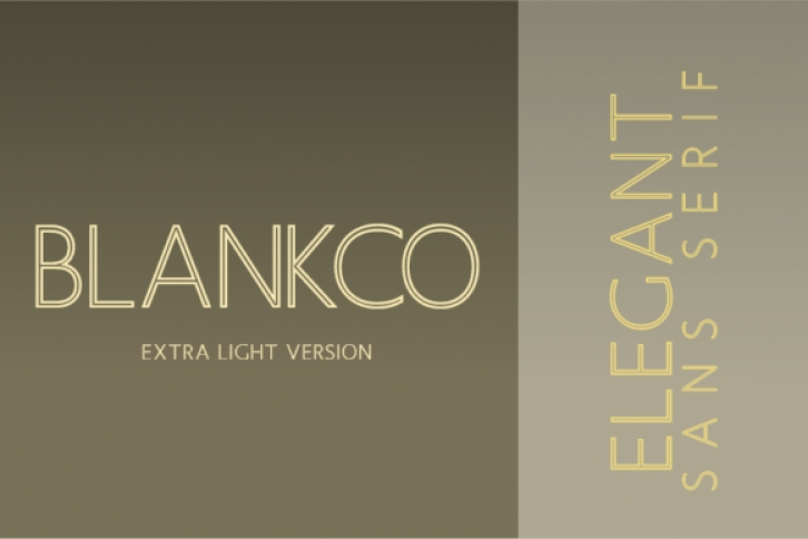Blankco Outline Extra Light font preview