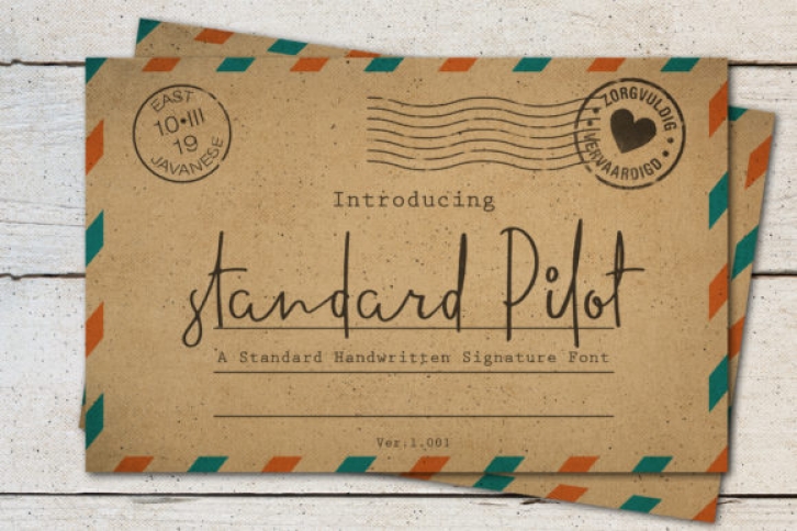 Standard Pilot font preview