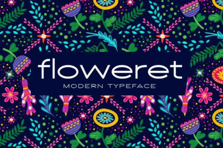 Floweret font preview