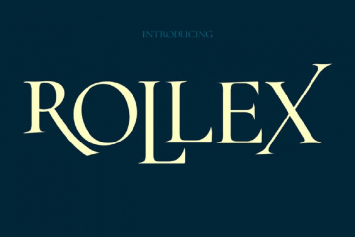 Rollex font preview