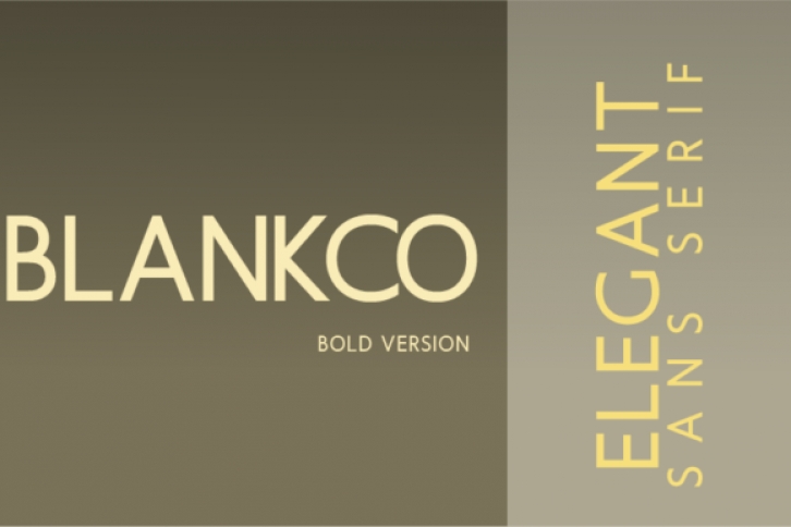 Blankco Bold font preview