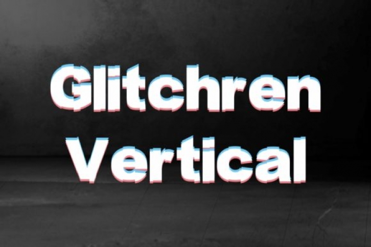 Glitchren Vertical font preview