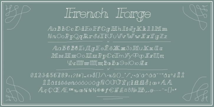 French Forge font preview