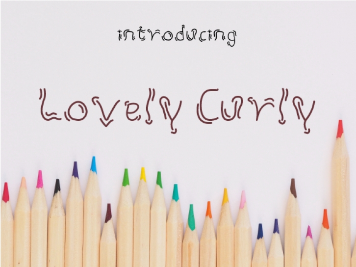 Lovely Curly font preview
