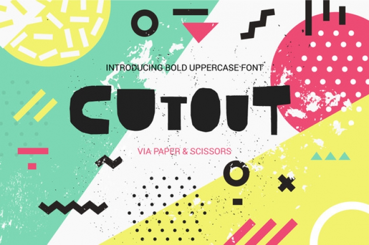 Cutout font preview