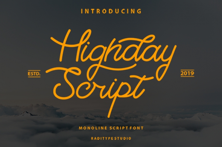 Highday Script font preview