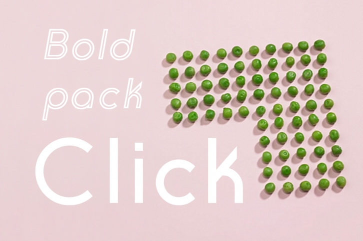 Click Bold Pack font preview