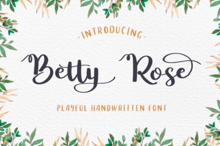 Betty Rose font preview