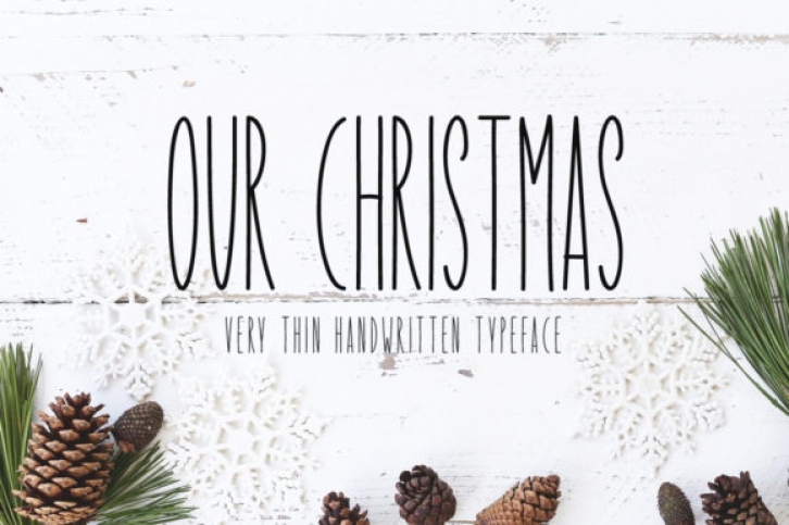 Our Christmas font preview