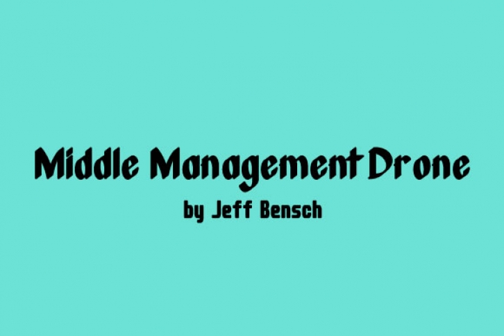 Middle Management Drone font preview