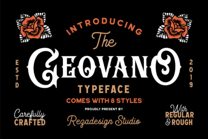 Geovano font preview