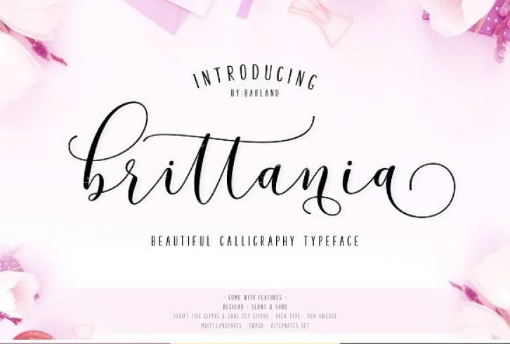 Brittania font preview