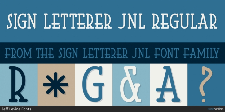 Sign Letterer JNL font preview