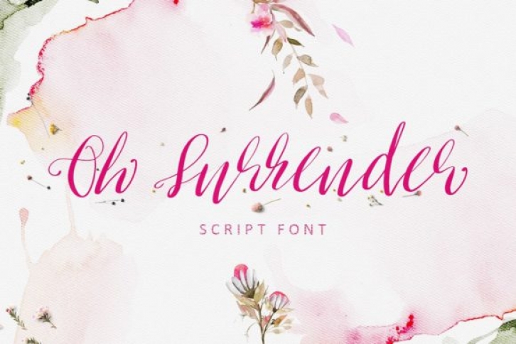 Oh Surrender font preview